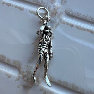 Scuba Diver Pendant Vintage Sterling Silver 925 NOS
